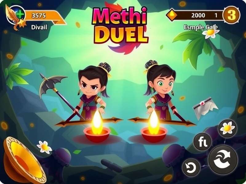 Methi Bold Duel Game Cover - Indian Mythology Theme